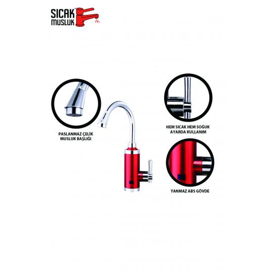 Sıcak Musluk ASG-4K Kırmızı