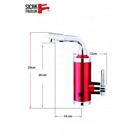 Sıcak Musluk ASG-5K Kırmızı