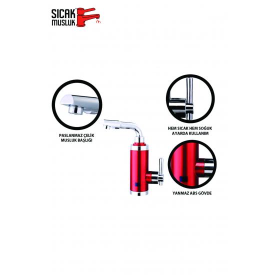 Sıcak Musluk ASG-5K Kırmızı
