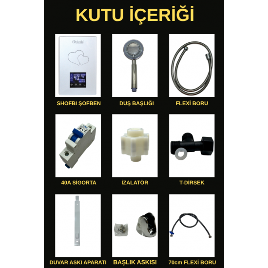 Shofbi Akıllı Şofben SH-1S Gümüş Shofbi Akıllı Şofben SH-1S Gümüş