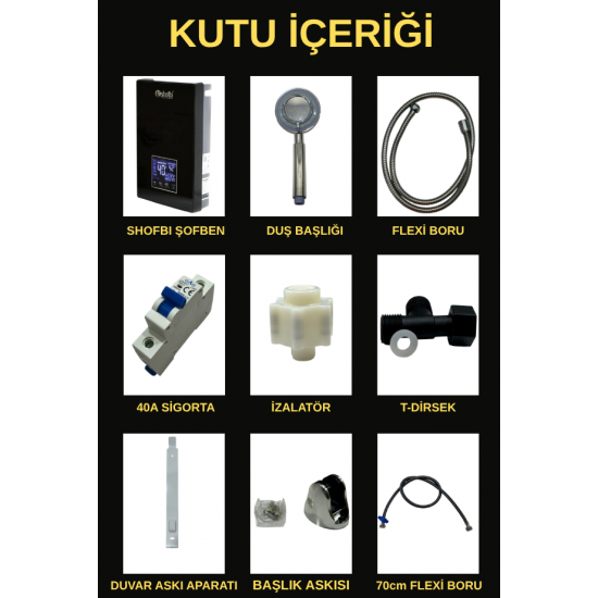 Shofbi Akıllı Şofben SH-3P Siyah