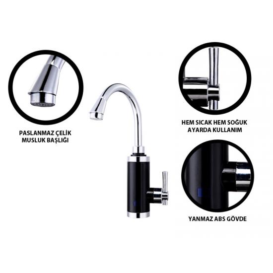 Sıcak Musluk ASG-4P Siyah