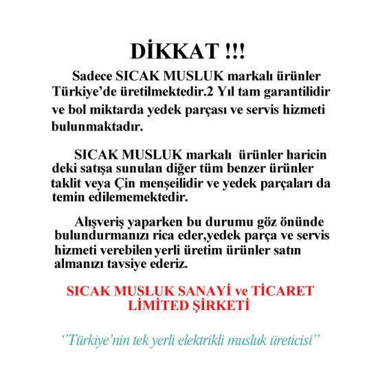 Taharet Sıcak Musluk THR-2S Taharet Sıcak Musluk THR-2S